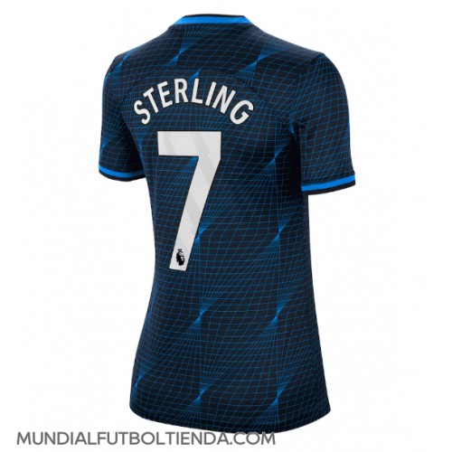 Camiseta Chelsea Raheem Sterling #7 Segunda Equipación Replica 2023-24 para mujer mangas cortas